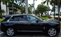 Miami, Florida, USA - JUNE 2020: Rolls Royce. Classic British car on the street, close-up. Rolls-Royce remains a symbol