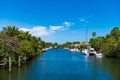 Miami, Florida USA - March 25, 2023: summer seaside destination with sea yacht harbor in miami