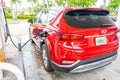 Miami, Florida, USA - September 14, 2019: Hyundai Santa Fe car on Shell gas station in Miami USA Royalty Free Stock Photo