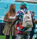 Serena Williams and daughter Alexis Olympia Ohanian visit 2024 Miami Open day 13 at Hard Rock Stadium