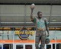 Statue of Hall of Fame Dolphins quarterback Dan Marino in front of Hard Rock Stadium in Miami Gardens, Florida
