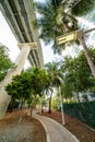 Miami Greenway pedestrian pathway wide angle photo