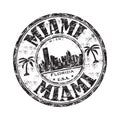 Miami grunge rubber stamp