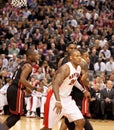 Miami Heat vs. Toronto Raptors Royalty Free Stock Photo