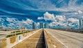 Miami highway or public road roadway for transport vehicles Royalty Free Stock Photo