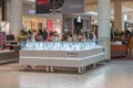 Shopping mall jewelry placed in the glass cabinet