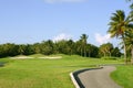 Miami Key Biscayne Golf tropical field Royalty Free Stock Photo