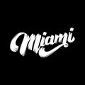 Miami. Lettering phrase isolated on white background.