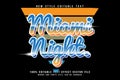 Miami Night editable text effect emboss retro style