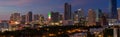 Miami Night Panorama Royalty Free Stock Photo