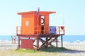 Miami orange lifeguard house