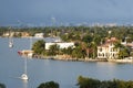 Miami Palm Island Houses At Dusk