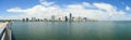 Miami Panorama from Rickenbacker Bridge Royalty Free Stock Photo