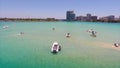 Miami sandbar at Haulover aerial video