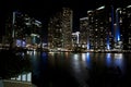 Miami Skyline Night Royalty Free Stock Photo