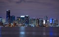 Miami skyline by night