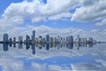 Miami skyline Reflection Royalty Free Stock Photo