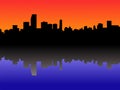 Miami Skyline at sunset