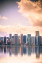 Miami skyline sunset