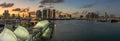 Miami Skyline after sunset panorama Royalty Free Stock Photo