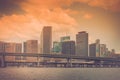 Miami Skyline Vintage