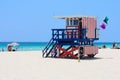 Miami South Beach Lifeguard Stand Royalty Free Stock Photo