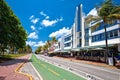 Miami South Beach Ocean Drive colorful Art Deco street architecture view Royalty Free Stock Photo