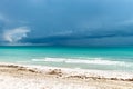 Miami south beach with storm getting close Royalty Free Stock Photo