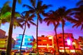 Miami South Beach sunset Ocean Drive Florida