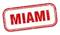 Miami stamp. Miami grunge isolated sign.