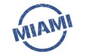 Miami stamp. Miami grunge round isolated sign.