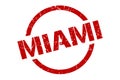 Miami stamp. Miami grunge round isolated sign.