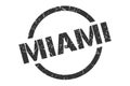 Miami stamp. Miami grunge round isolated sign.