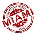 Miami stamp with white background