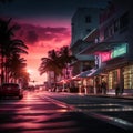 Miami streets florida, travel, city, palm, usa