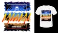 Miami Surf print t-shirt.