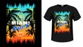 Miami surf print t-shirt.