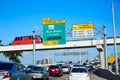 Miami traffic driving to Miami beach Florida Royalty Free Stock Photo