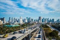 Miami traffic landscape cars