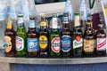 MIAMI, UNITED STATES - Apr 14, 2012: Nine varieties of bottled beer