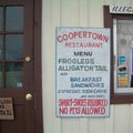 View of the menu at Coppertown restaurant