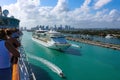 Miami, USA - April 29, 2022: Royal Caribbean Cruise Line Jewel Of The Seas ship Royalty Free Stock Photo