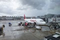 AVIANCA aircraft ready for boarding at Miami international airport