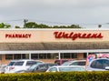 Walgreens pharmacy store sign in Miami Royalty Free Stock Photo