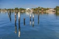 beautiful houses in South Miami with ocean access Royalty Free Stock Photo