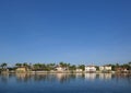 beautiful houses in South Miami with ocean access Royalty Free Stock Photo