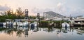 Yachts moored at keywest marina. Royalty Free Stock Photo