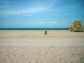 MIAMI, USA - JULY 18, 2015:View of lifeguard post on Miami beach, Florida Royalty Free Stock Photo