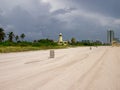 MIAMI, USA - JULY 18, 2015:View of lifeguard post on Miami beach, Florida Royalty Free Stock Photo