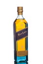 MIAMI, USA - March 24, 2015: Bottle of Johnnie Walker Blue Label. Royalty Free Stock Photo